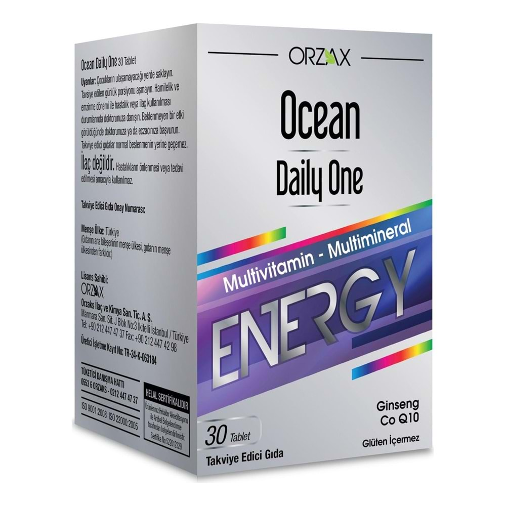 OCEAN DAİLY ONE ENERGY 30 TABLET