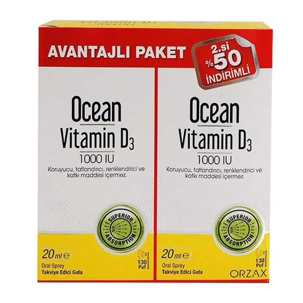 OCEAN VITAMIN D 1000 SPRY 2.%50 İNDİRİMLİ