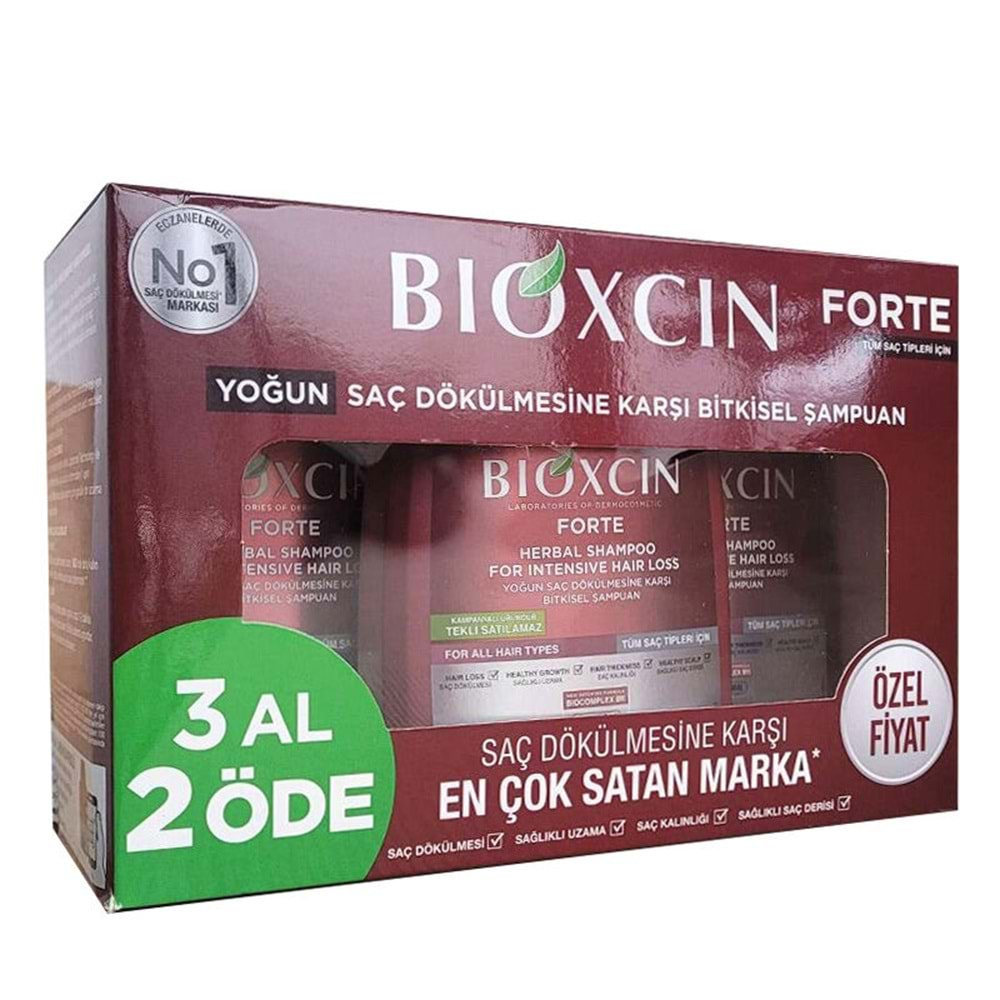 BİOXCIN FORTE ŞAMPUAN TÜM SAÇ TİPLERİ İÇİN 3 AL 2 ÖDE ( DÖKÜLME KARŞITI )