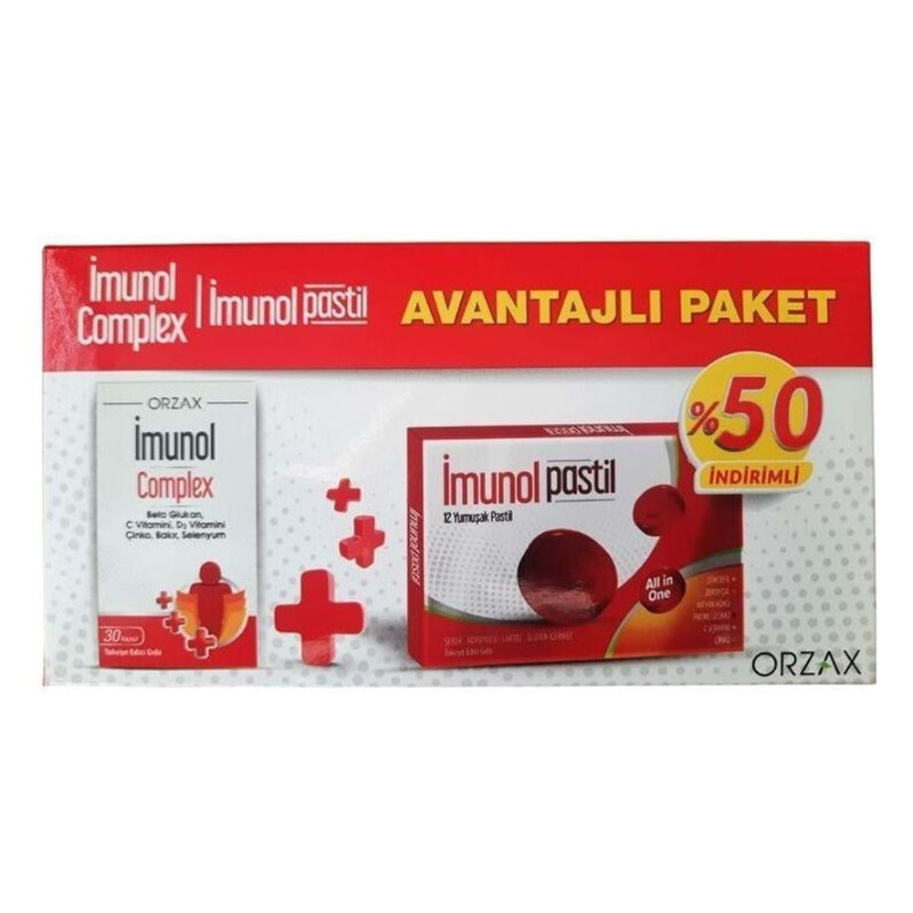 İMUNOL COMPLEX 30 KAPSÜL + İMUNOL SOFT 12 PASTİL KOFRE