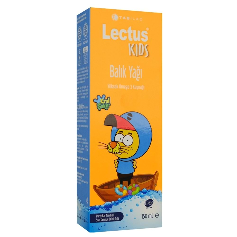 LECTUS KIDS KRAL ŞAKİR PORTAKAL AROMALI BALIK YAĞI 150 ML