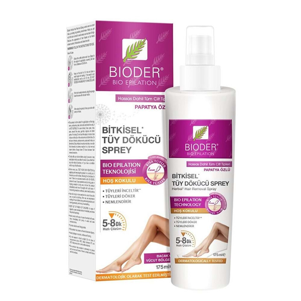 BİODER TÜY DÖKÜCÜ SPREY 175 ML BİTKİSEL ( KADIN )