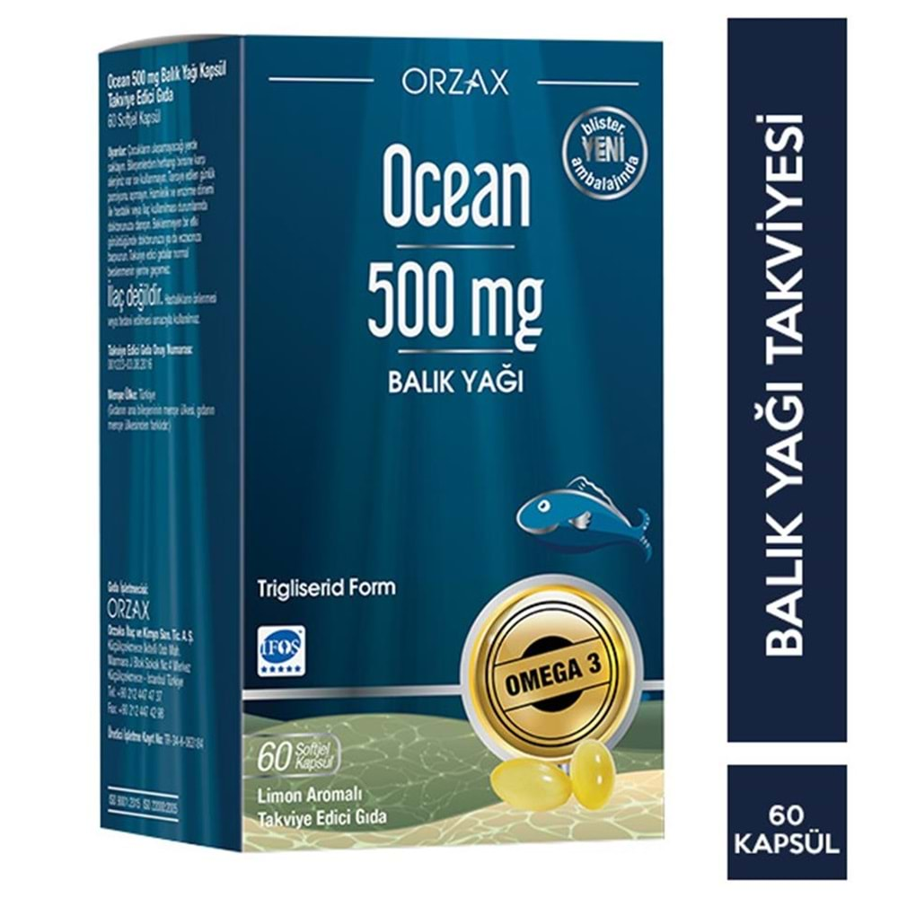 OCEAN BALIK YAĞI OMEGA 3 500 MG 60 KAPSÜL