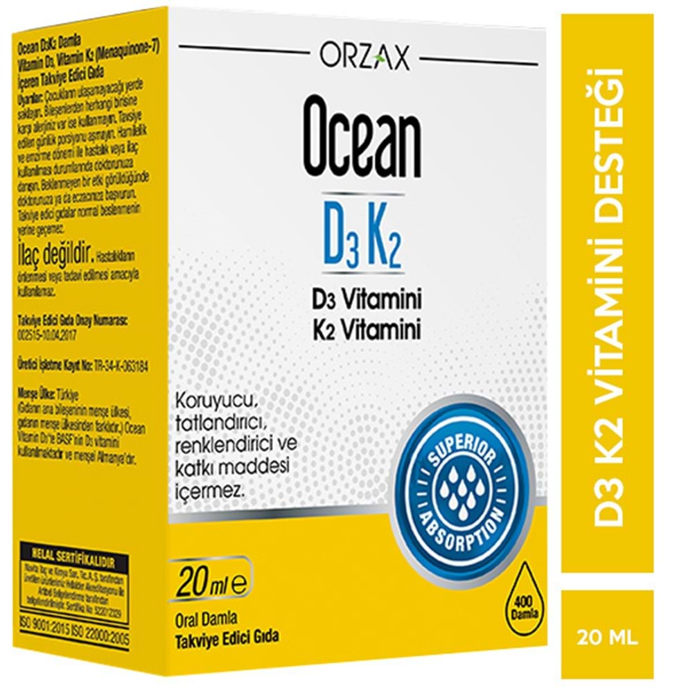 OCEAN D3 K2 20 ML ORAL DAMLA