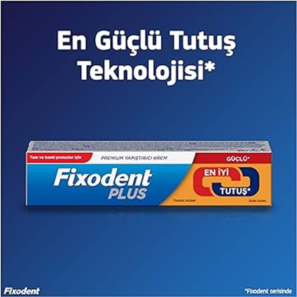 FİXODENT PLUS DİŞ PROTEZ YAPIŞTIRICI KREM GÜÇLÜ TUTUŞ 40 GR