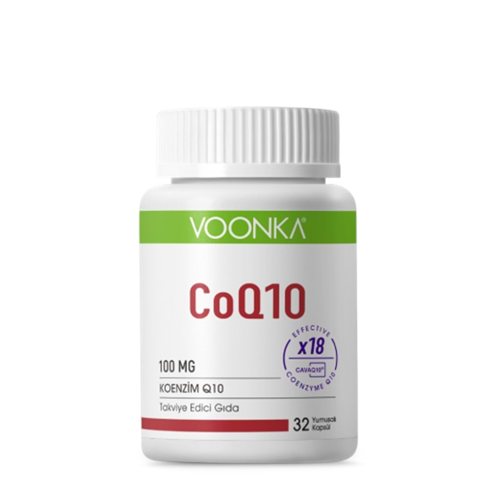 Voonka CoQ10 100 mg-Koenzim Q10 İçeren Takviye Edici Gıda 30 SG