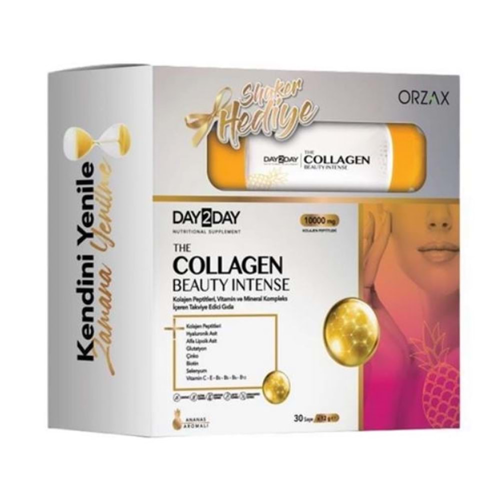 DAY2DAY THE COLLAGEN BEAUTY PLUS ANANAS AROMALI 30 ŞASE SHAKER HEDİYELİ