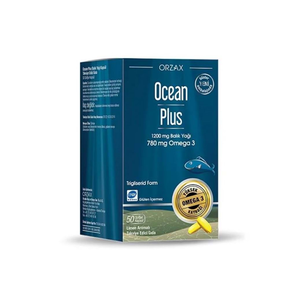 OCEAN PLUS 1200 MG BALIK YAĞI 50 SOFTJEL KAPSÜL