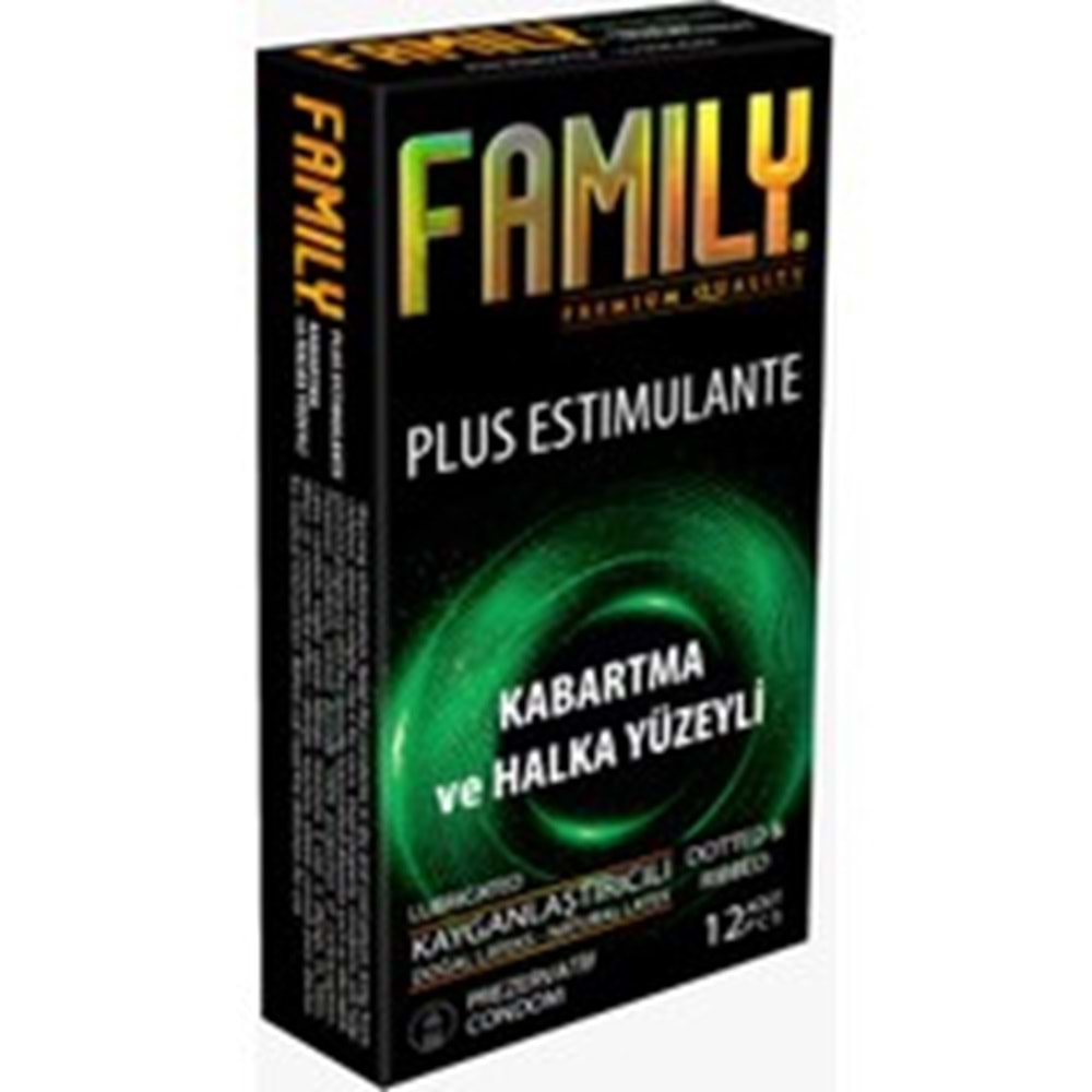 FAMİLY PLUS KABARTMA & HALKA YÜZEYLİ 12 ADET