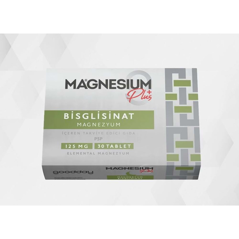 GOODDAY MAGNEZYUM PLUS BİSGLİSİNAT 125 MG 30 TABLET