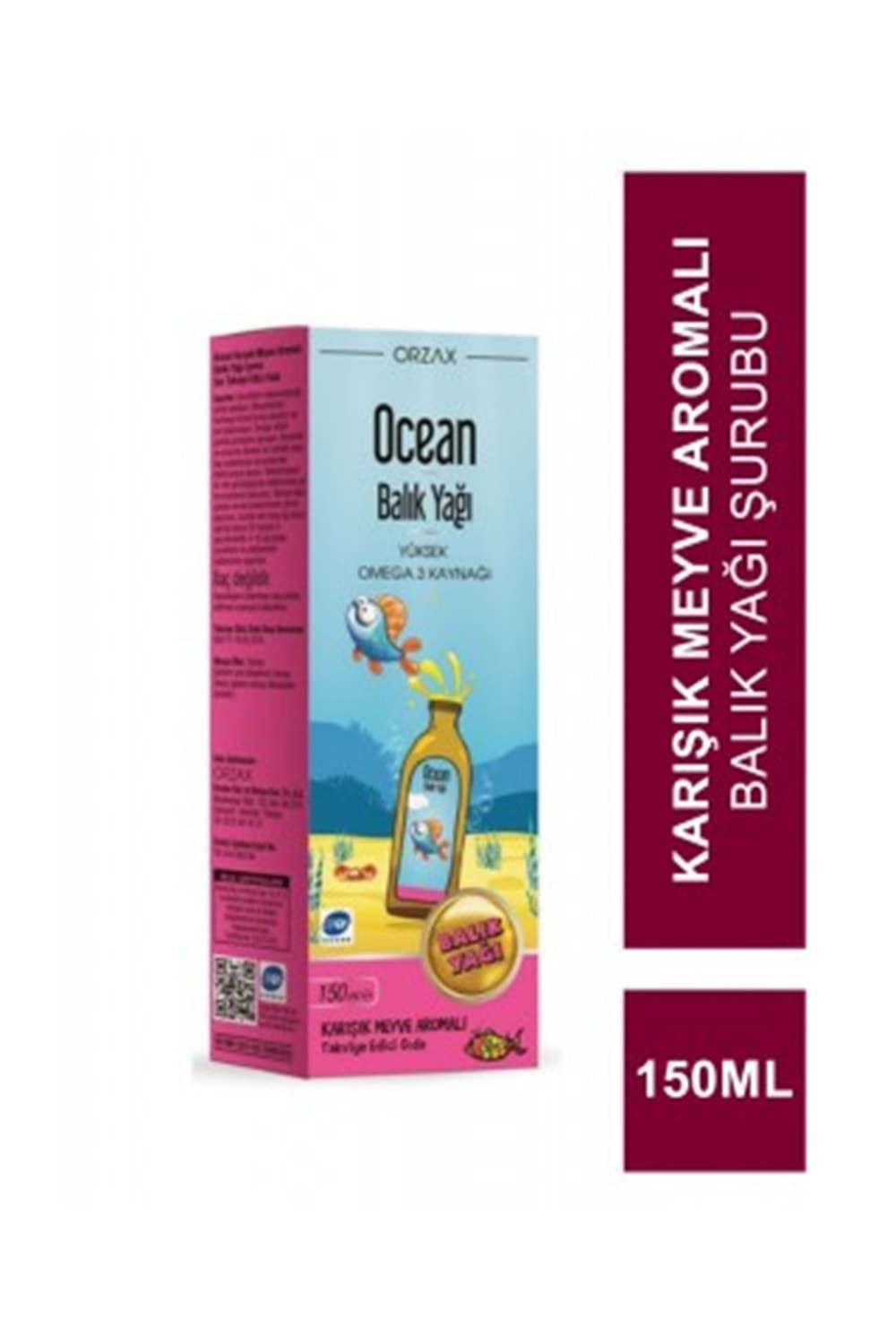 OCEAN BALIK YAĞI ŞURUP KARIŞIK MEYVE 150 ML