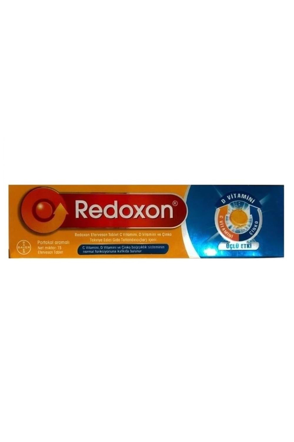 REDOXON C VİTAMİNİ & D VİTAMİNİ VE ÇİNKO EFERVESAN 15 TABLET ( ÜÇLÜ ETKİ )