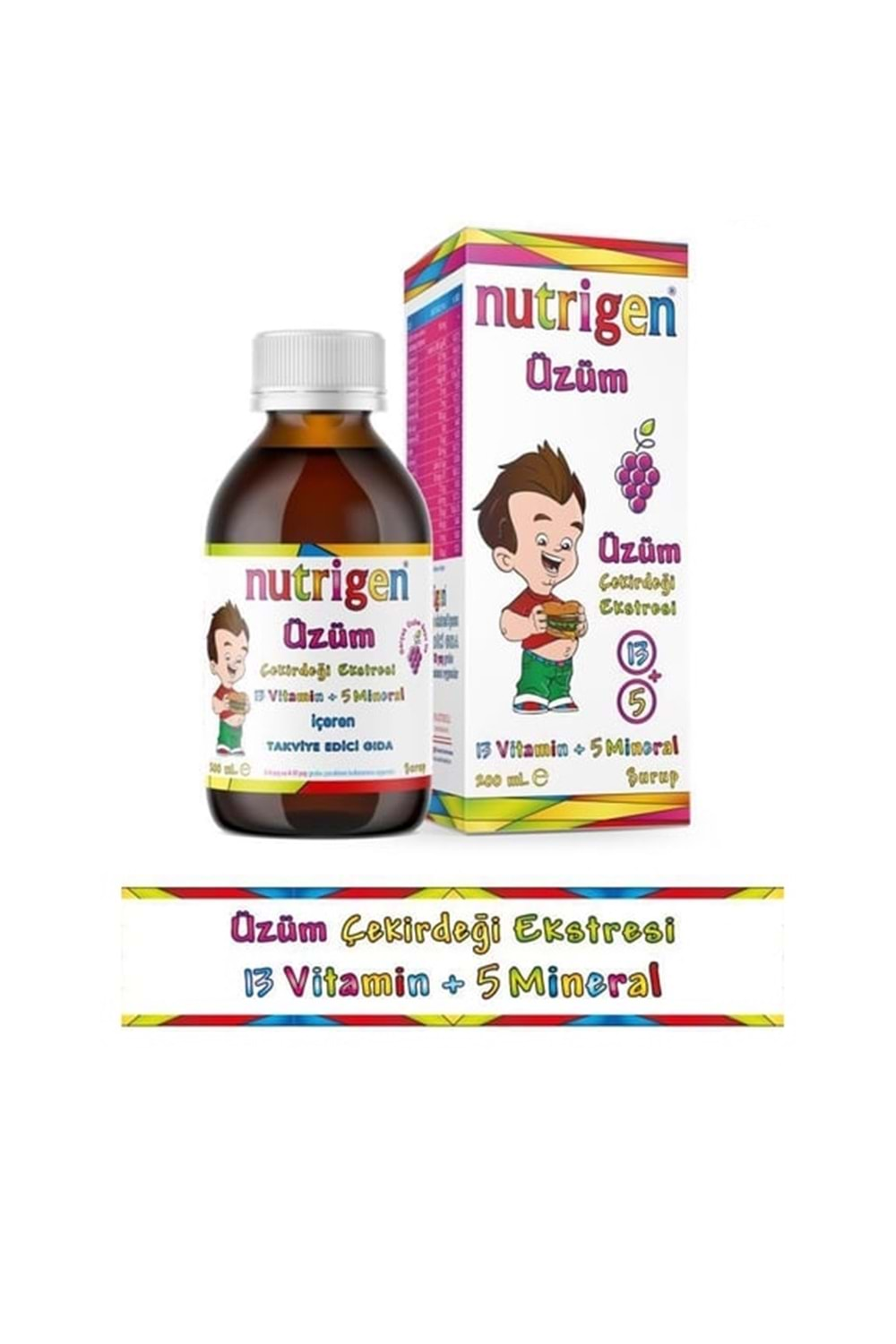 NUTRİGEN ÜZÜM 200 ML ŞURUP AROMALI