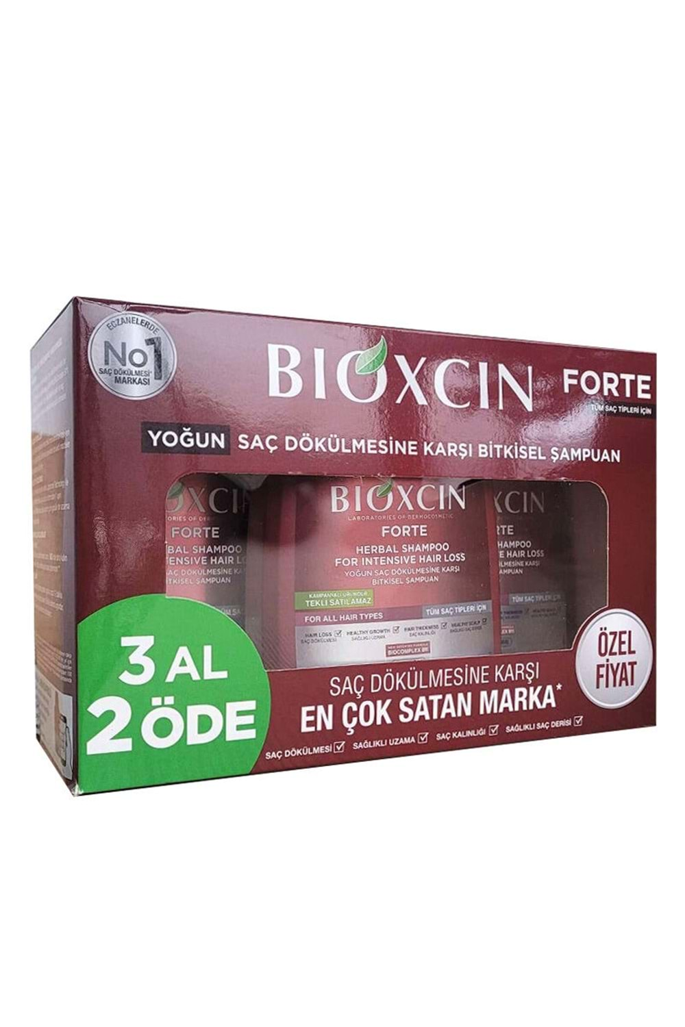 BİOXCIN FORTE ŞAMPUAN TÜM SAÇ TİPLERİ İÇİN 3 AL 2 ÖDE ( DÖKÜLME KARŞITI )