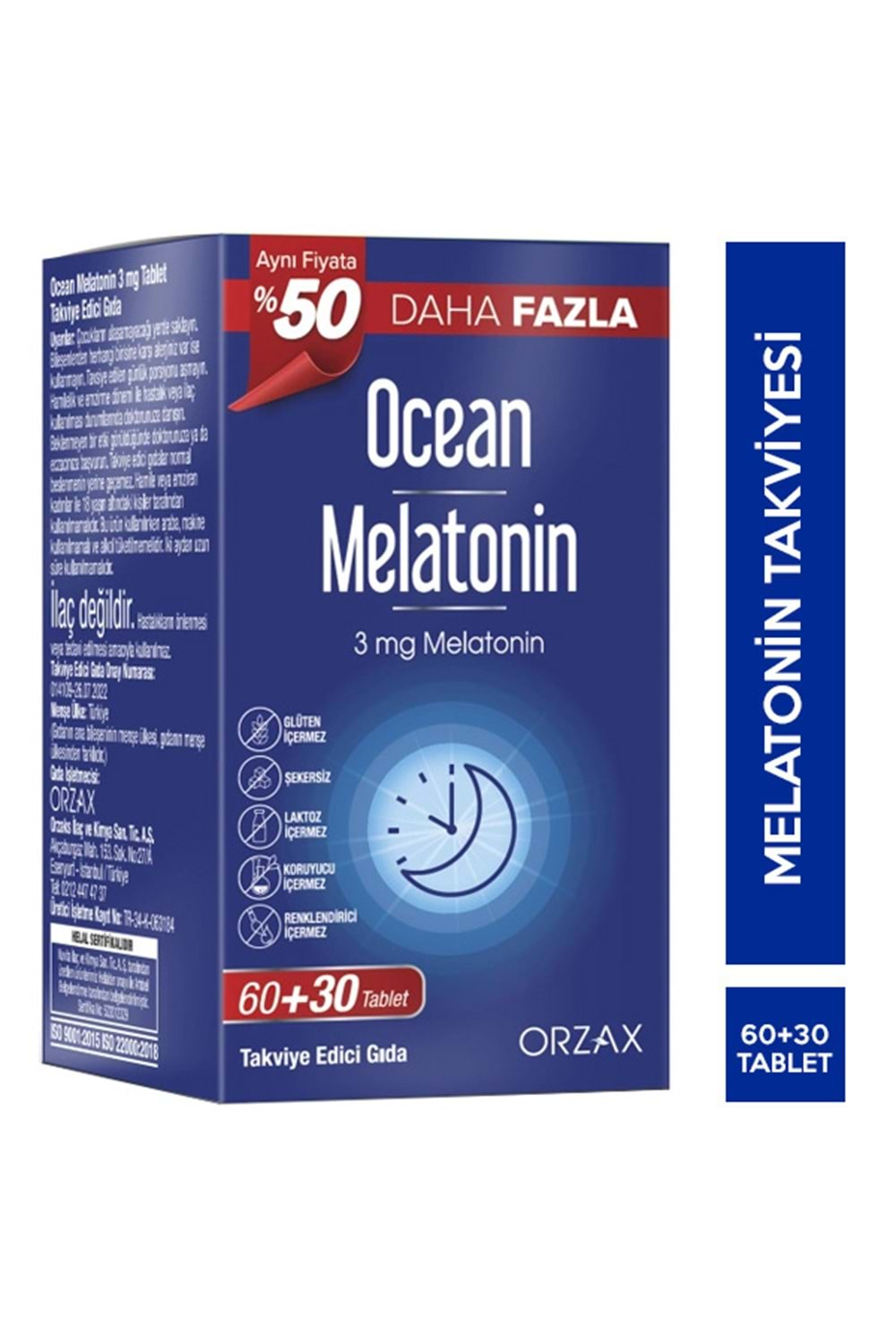 OCEAN MELATONİN 3 MG 60+30 TB %50 DAHA FAZLA