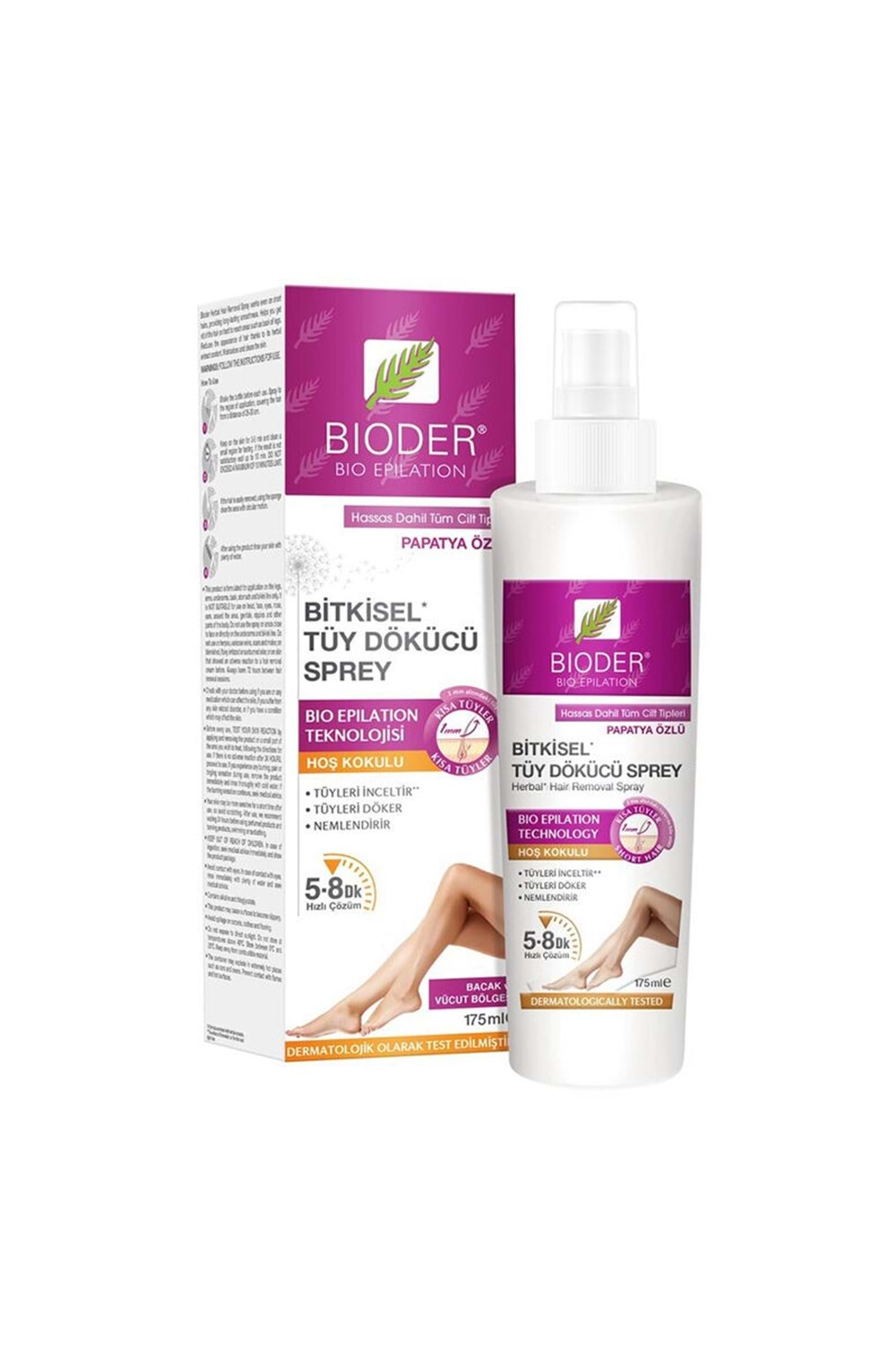 BİODER TÜY DÖKÜCÜ SPREY 175 ML BİTKİSEL ( KADIN )