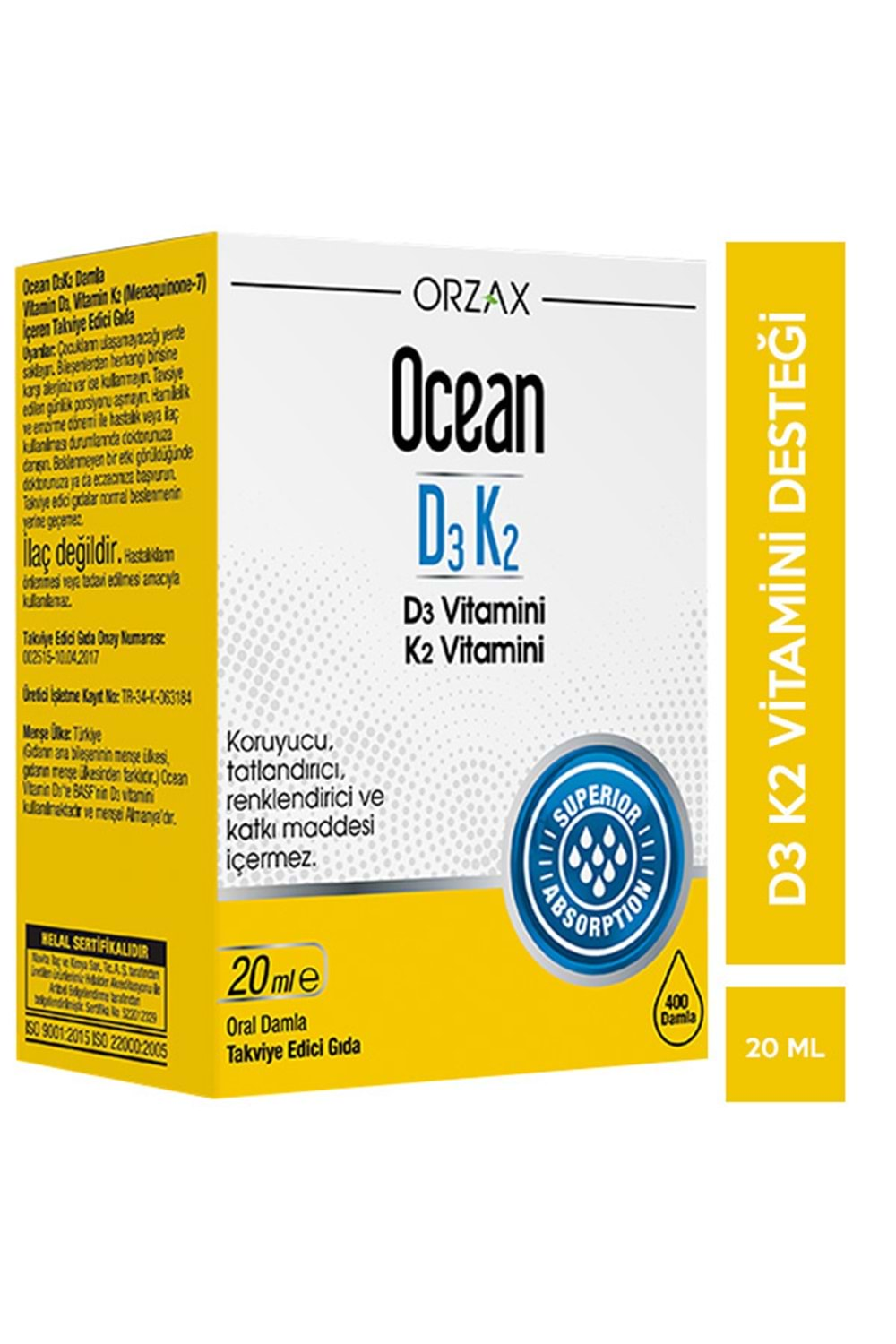 OCEAN D3 K2 20 ML ORAL DAMLA