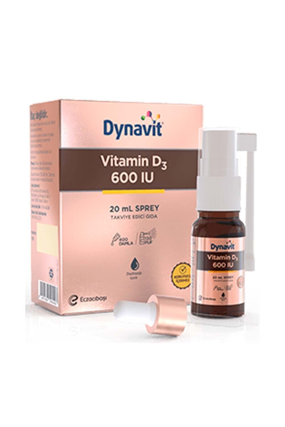 DYNAVİT VİTAMİN D3 600 IU DAMLA+ SPREY 20 ML