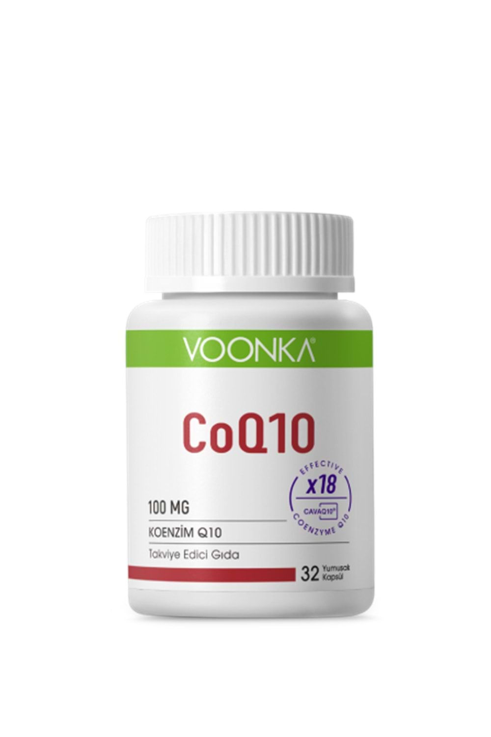 Voonka CoQ10 100 mg-Koenzim Q10 İçeren Takviye Edici Gıda 30 SG