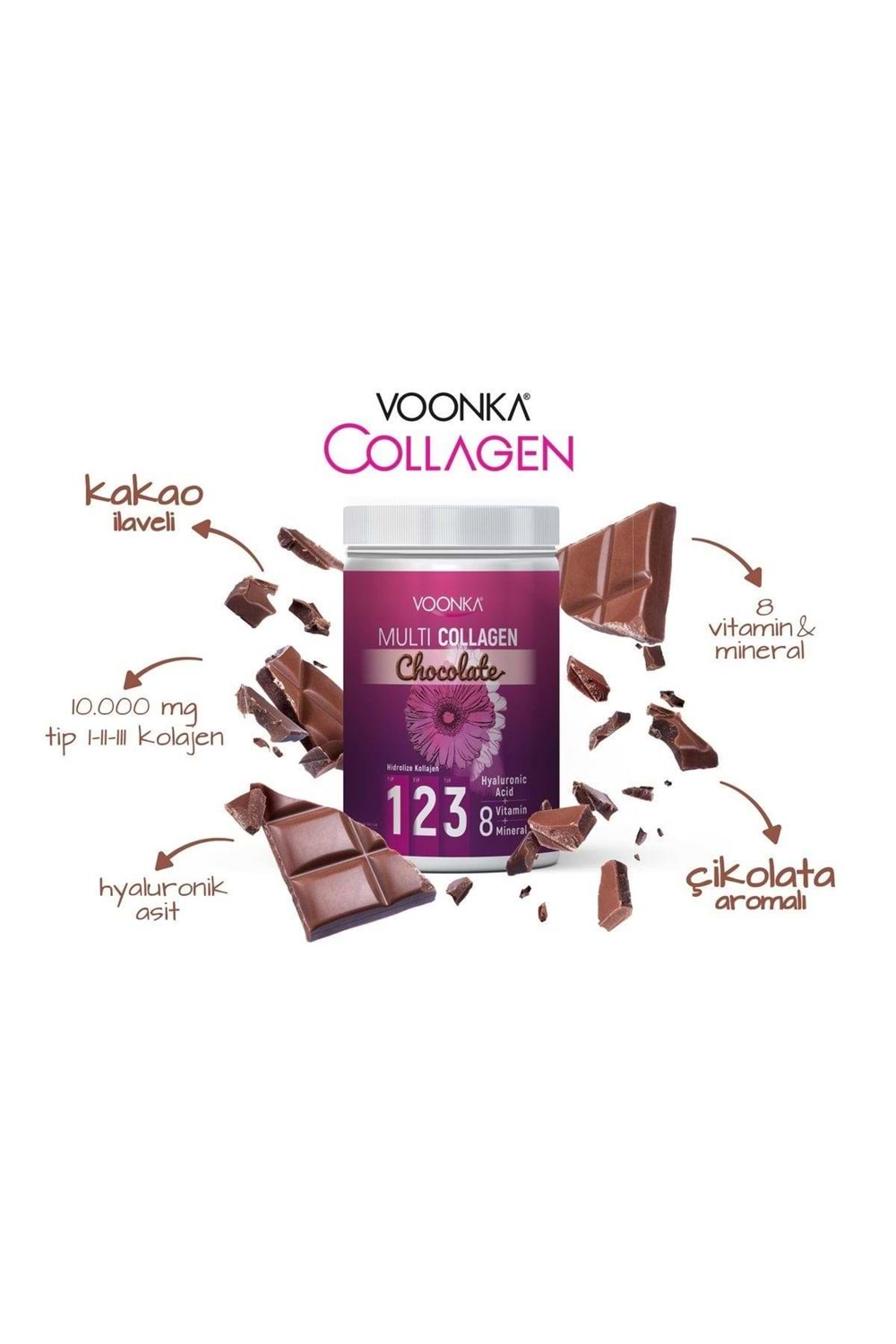 VOONKA MULTİ COLLAGEN chocolate 380 gr