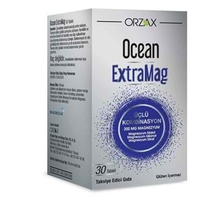 OCEAN EXTRAMAG MAGNEZYUM 30 TABLET GÜÇLÜ KOMBİNASYON ( MAG.MALAT&MAG.GLİSANAT&MAG.SİTRAT)