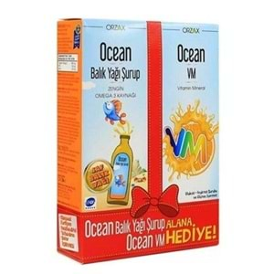 OCEAN BALIK YAĞI ŞURUP PORTAKAL AROMALI 150 ML + OCEAN VM ŞURUP 150 ML HEDİYELİ KOFRE PAKET