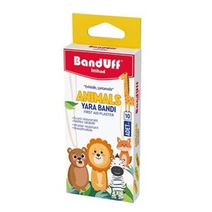 BANDUFF ÇOCUK YARA BANDI 10 LU (ANIMALS)