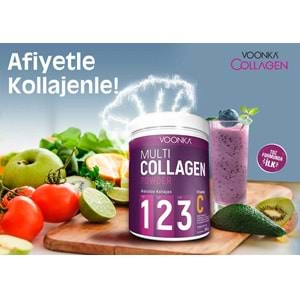 VOONKA MULTİ COLLAGEN Powder-Hidrolize Kollajen (Tip I & II & III) ve C Vitamini İçeren Toz-300 GR