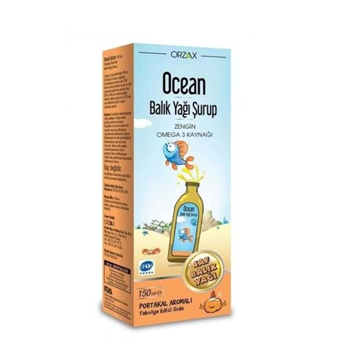 OCEAN BALIK YAĞI ŞURUP PORTAKAL AROMALI 150 ML