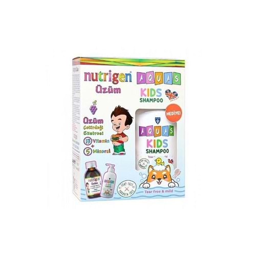 NUTRİGEN ÜZÜM PEDİATRİK 200 ML + AQUAS KİDS ŞAMPUAN 200 ML HEDİYELİ