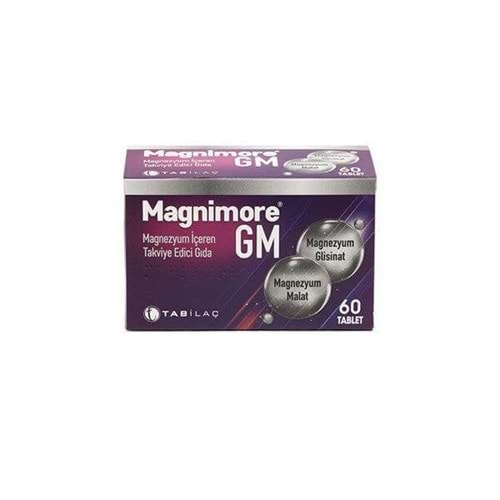 MAGNİMORE GM 60 TABLET ( MAGNEZYUM GLİSANAT & MAGNEZYUM MALAT )