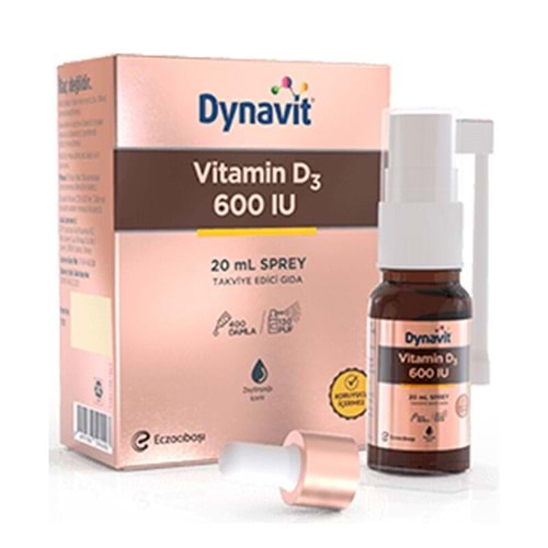 DYNAVİT VİTAMİN D3 600 IU DAMLA+ SPREY 20 ML