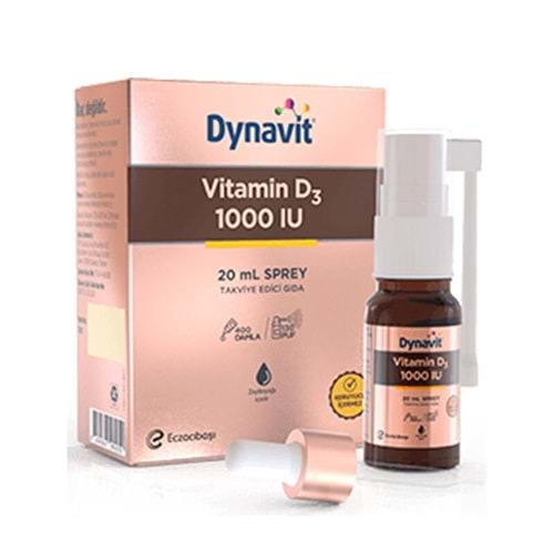 DYNAVİT VİTAMİN D3 1000 IU 20 ML SPREY+DAMLA