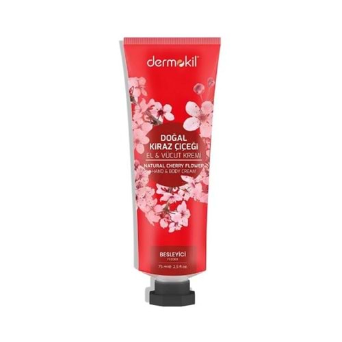 DERMOKİL DOĞAL KİRAZ ÇİÇEĞİ AROMALI EL VE VÜCUT KREMİ 75 ML