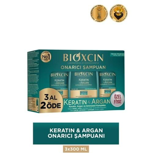 BIOXCIN KERATİN & ARGAN ŞAMPUAN 3 AL 2 ÖDE ÖZEL FİYAT ETİKETLİ