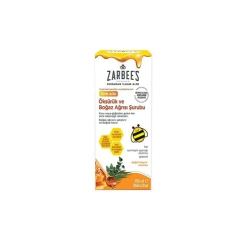 ZARBEE'S TÜM AİLE ÖKSÜRÜK VE BOĞAZ ŞURUBU 150 ML