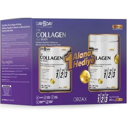 DAY2DAY THE COLLAGEN ALL BODY TOZ 1 ALANA 1 HEDİYE PAKET