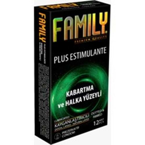 FAMİLY PLUS KABARTMA & HALKA YÜZEYLİ 12 ADET