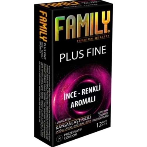 FAMİLY PLUS İNCE - RENKLİ 12 ADET