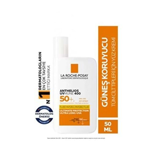 LA ROCHE POSAY ANTHELIOS UVMUNE 400 SPF 50+SHAKA FLUIDE GÜNEŞ KREMİ ( KARMA CİLT )