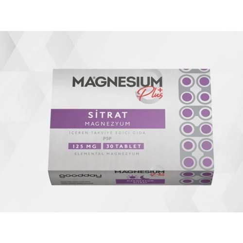 GOODDAY MAGNEZYUM PLUS SİTRAT 125 MG 30 TABLET