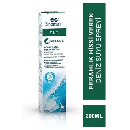 SİNOMARİN E.N.T. DENİZ SUYU BURUN SPREYİ 200 ML