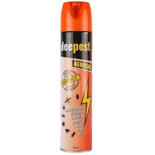 DEEPEST AEROSOL KOKUSUZ SİVRİSİNEK-HAMAMBÖCEĞİ-ÖRÜMCEK-KARINCA-KENE-PİRE- SPREY ETKİLİ 300 ML