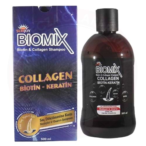 SUNJOY BIOMİX BİOTİN VE COLLAGEN SAÇ DÖKÜLMESİNE KARŞI 2X250 ML ŞAMPUAN