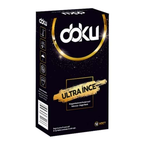 DOKU LATEKS PREZERVATİF ( ULTRA İNCE / 12 ADET )