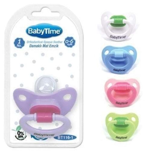 BABY TİME DAMAKLI MAT EMZİK 0-6 NO 1
