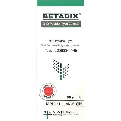 Betadix %10 Povidon İyot Çözelti Batikon 50 ml