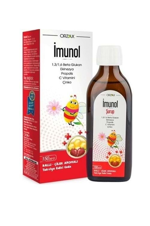 İMUNOL ŞURUP 150 ML ( BALLI + ÇİLEK AROMALI )