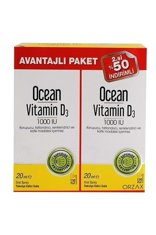 OCEAN VITAMIN D 1000 SPRY 2.%50 İNDİRİMLİ