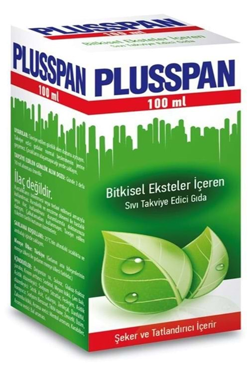 PLUSSPAN BİTKİSEL EKSTRELER İÇEREN ŞURUP 100 ML